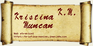 Kristina Munćan vizit kartica